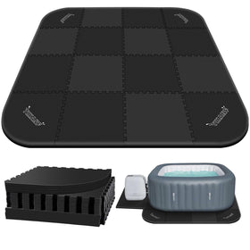 TIXANF hot tub mat covering a large 85 by 85 inch area for protection