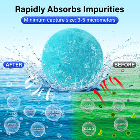 TIXANF filter balls during backwash with reduced water usage