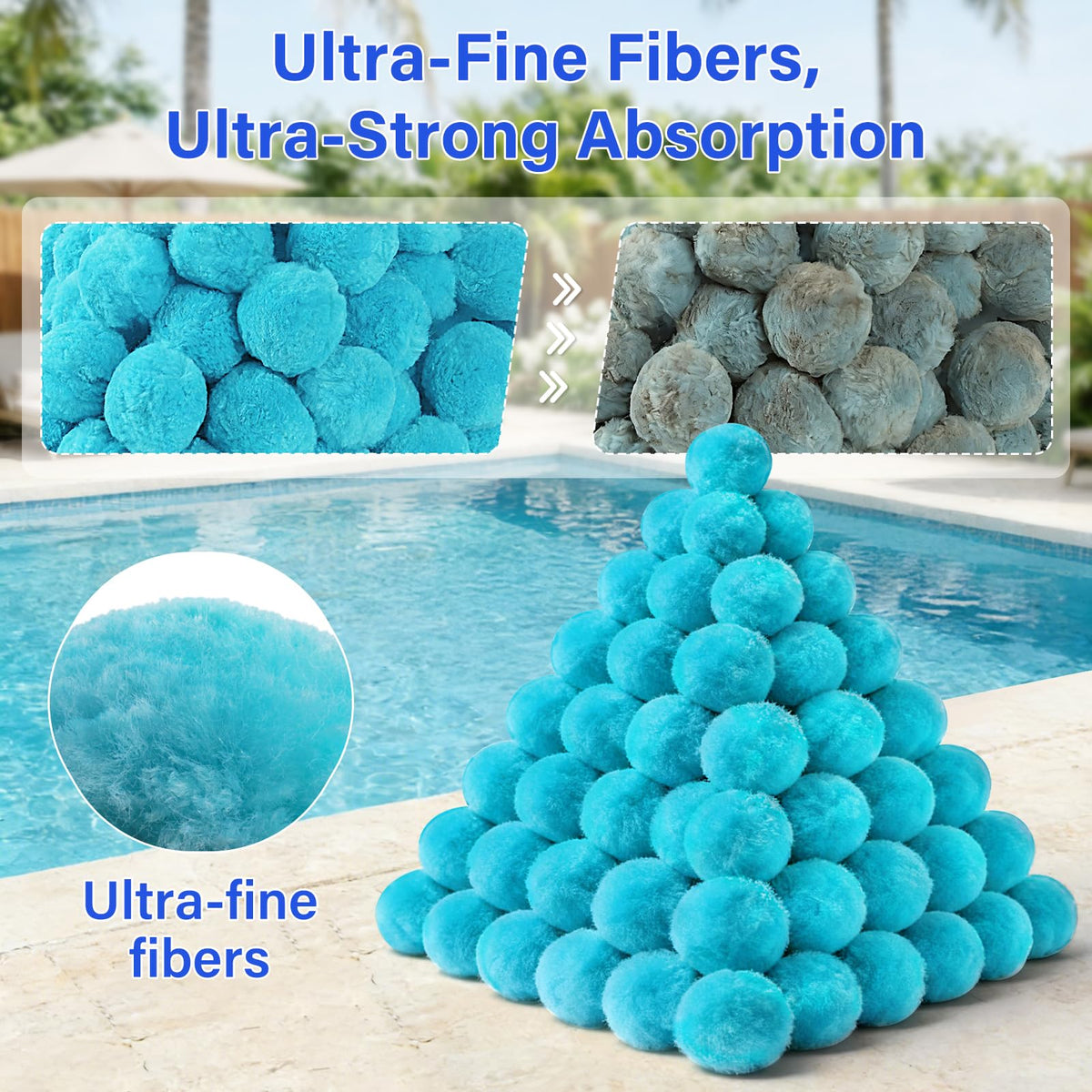 TIXANF filter balls compatible with multiple filter systems for versatility