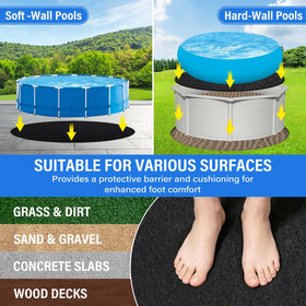 TIXANF pool pad shields liners from rocks and roots, extending life.