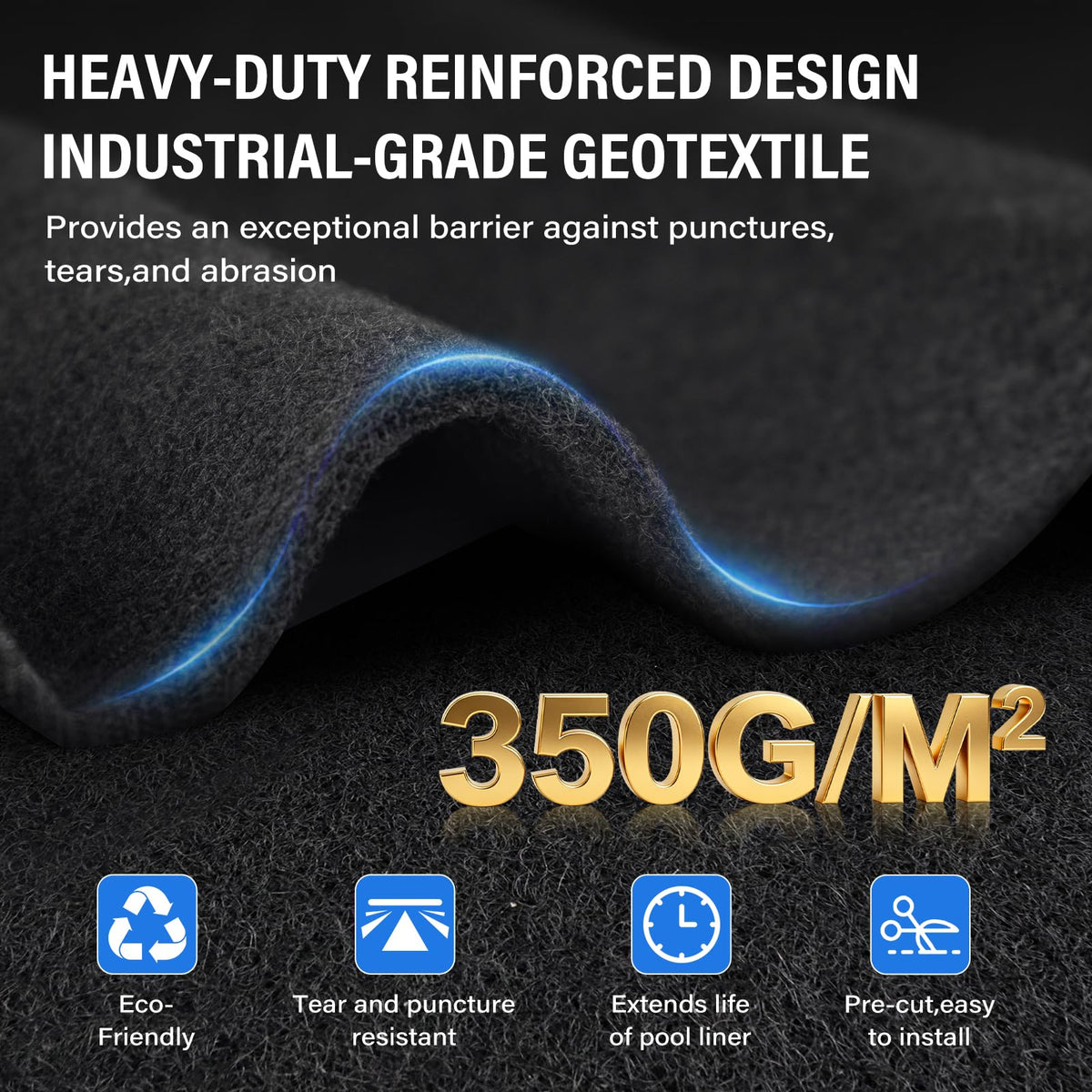 TIXANF seamless double-density pad provides soft underfoot and blocks light.