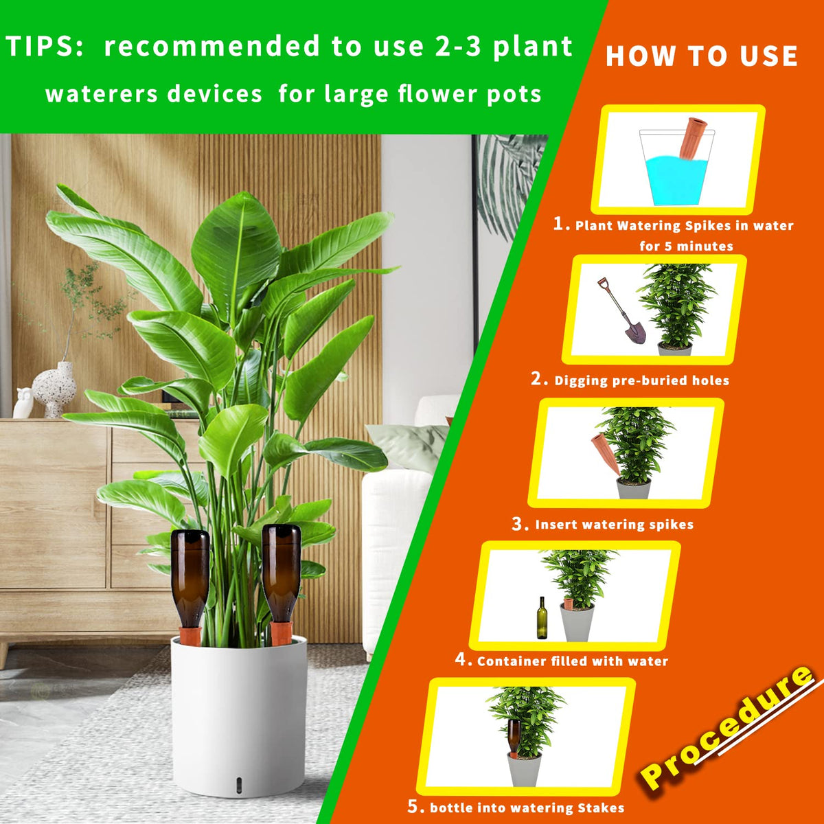 Gift-ready packaging featuring TKSCUSR self-watering spikes.