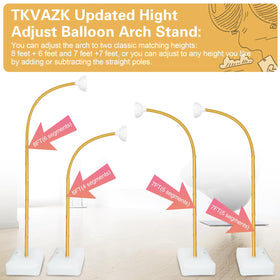 TKVAZK all-in-one balloon arch kit contents for quick, complete setup.