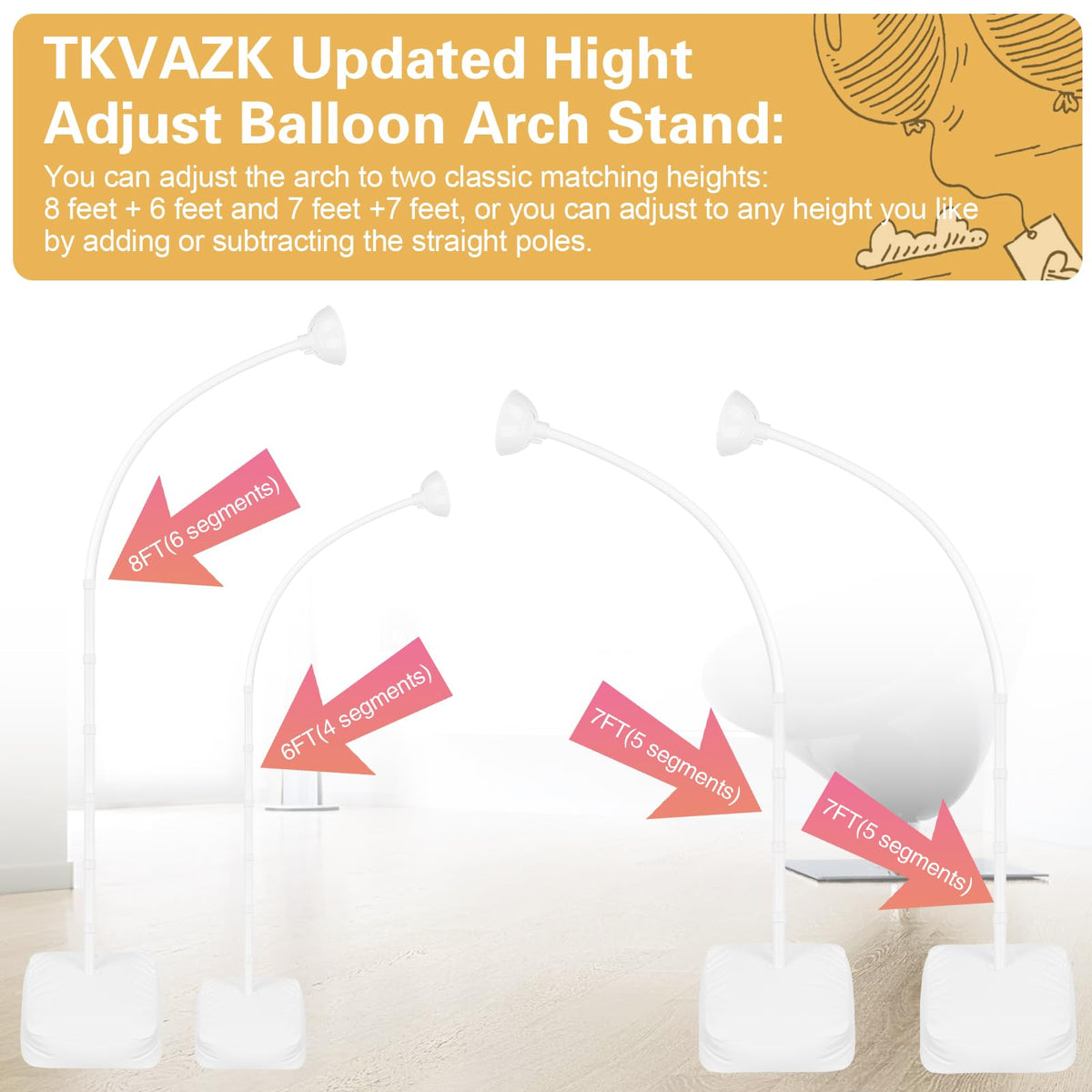 TKVAZK arch base with weights maintains stability during events