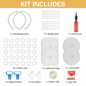 TKVAZK Balloon Arch Kit shows 8ft and 6ft height options for flexible decorating