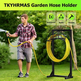 Effortless hose winding on the TKYHRMAS stand keeps lines neat and kink-free.