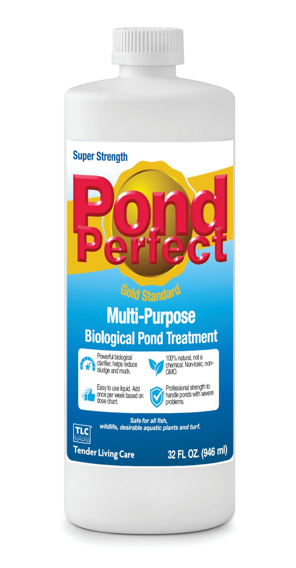 TLC PondPerfect pour demonstrating clarity boost after dosing for koi and fish