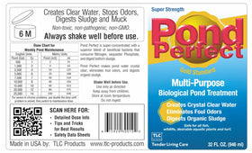 TLC PondPerfect odor elimination keeps ponds smelling fresh for fish and wildlife