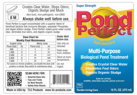 TLC PondPerfect sludge digestion at pond bottom reduces muck buildup for a cleaner ecosystem.