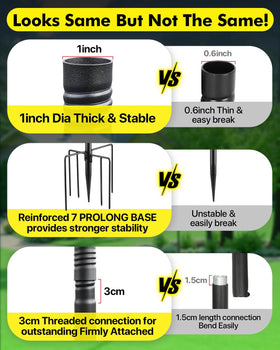 TLEYTOA 1-inch iron tube with anti-rust coating for year-round outdoor use