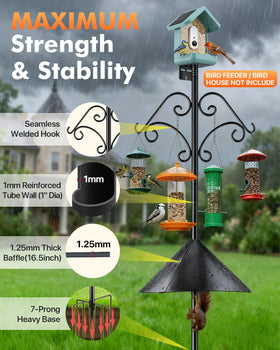 TLEYTOA squirrel-baffle 16.5 inches wide keeps seed safe and birds nearby.