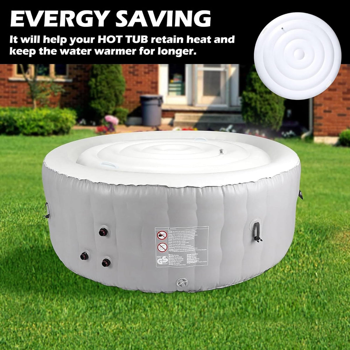 Tlswshsy lid reduces edge condensation and frost on tub rims.