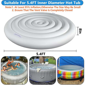 Tlswshsy foldable cover stored neatly for outdoor spa storage.