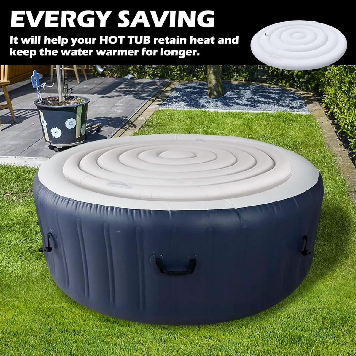 Tlswshsy cover helps retain heat by reducing evaporation and capturing sun energy.