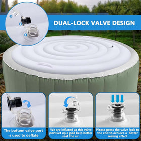 Tlswshsy inflation with electric pump for quick setup of the cover.