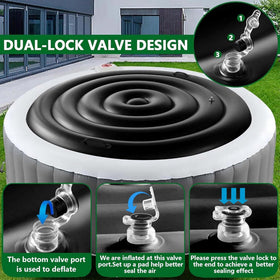 Tlswshsy PVC material close-up highlighting waterproof durability for outdoor use.