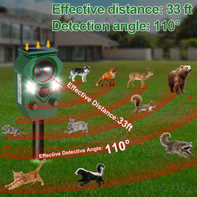 TLXLT PIR sensor activation flags wildlife presence enabling ultrasonic deterrence.