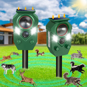 TLXLT Ultrasonic Animal Repeller cat deter with PIR sensor protects your yard