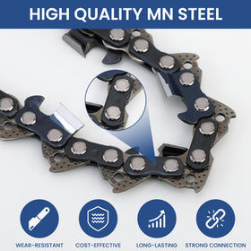 TM TWOMEM 18-inch chain installation is quick and easy.