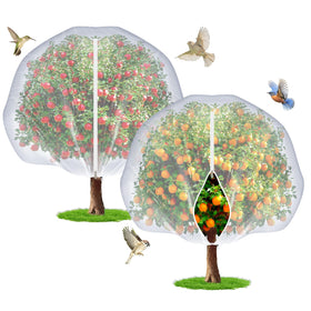 TMFsode fruit tree netting with zipper protects trees from pests.