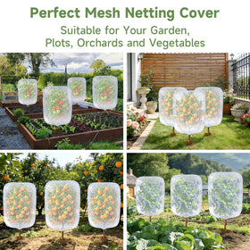 TMFsode patio garden netting protects flowers and vegetables from pests.