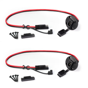 TMH SAE power socket sidewall 2ft for weatherproof, easy solar connections.
