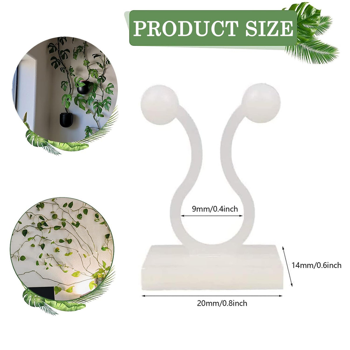 Tmofs plant clips with green leaf design securely hold vines while blending with foliage