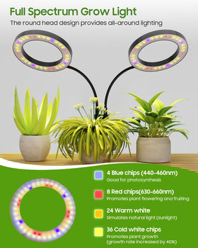 Tmsluody adjustable height gooseneck directs light precisely onto plants
