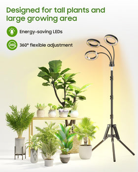 Tmsluody tripod stand provides stable positioning for tall plants
