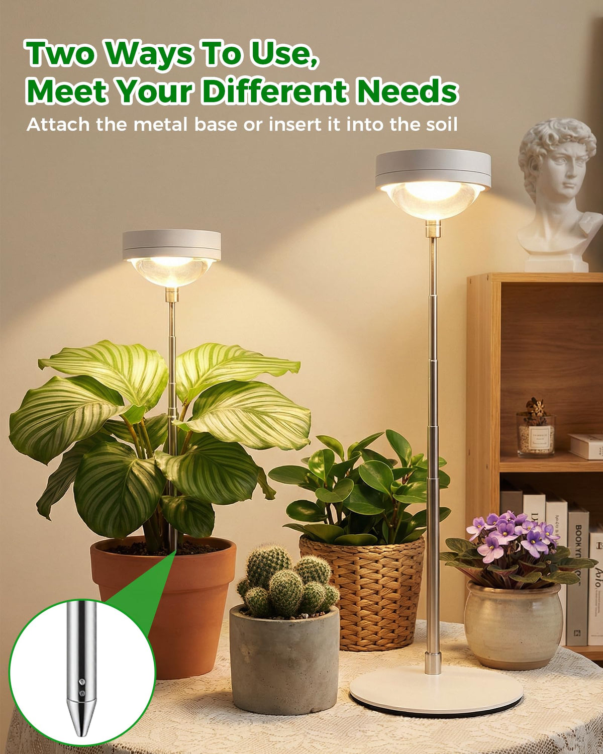 Tmsluody height-adjustable stand fits small to tall potted plants