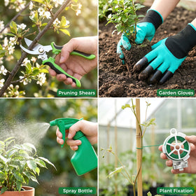 Tmsluody trowel features angled blade for precise planting and transplanting