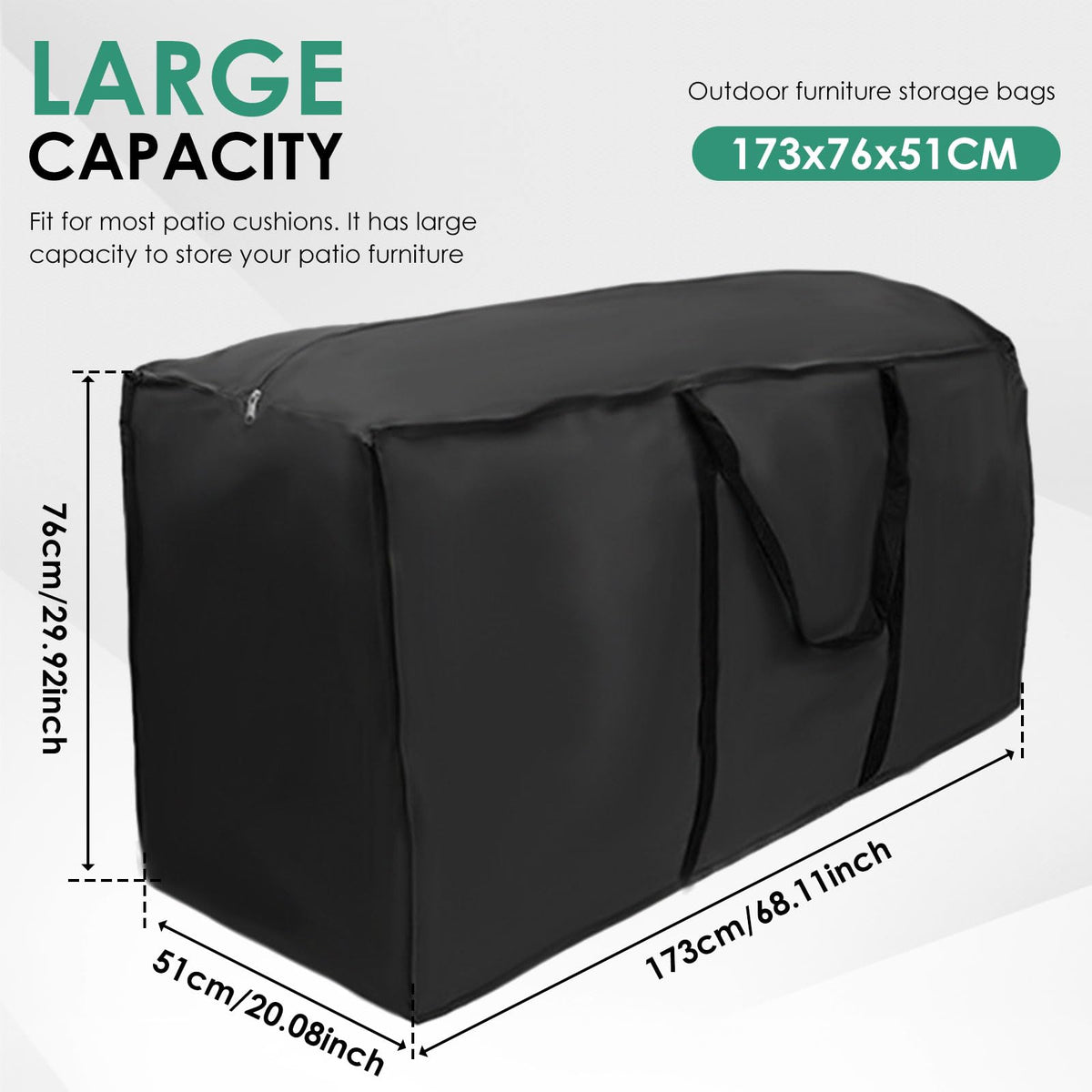 TMWEFUSC zipper and handles enable easy transport and access.