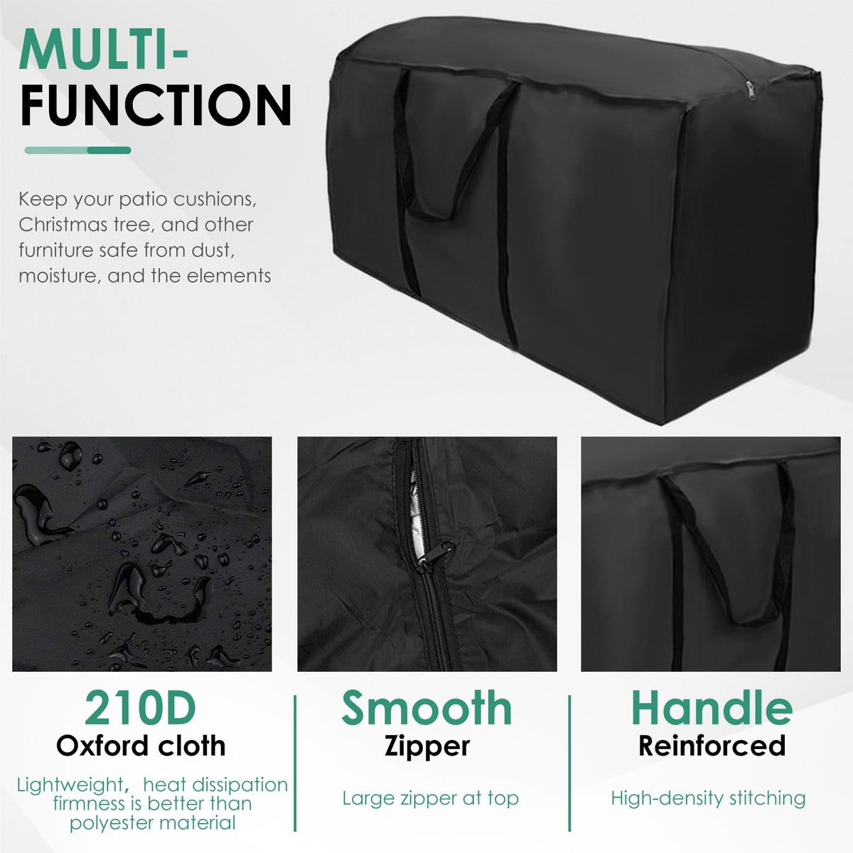 TMWEFUSC weatherproof oxford fabric protects items from sun and rain.