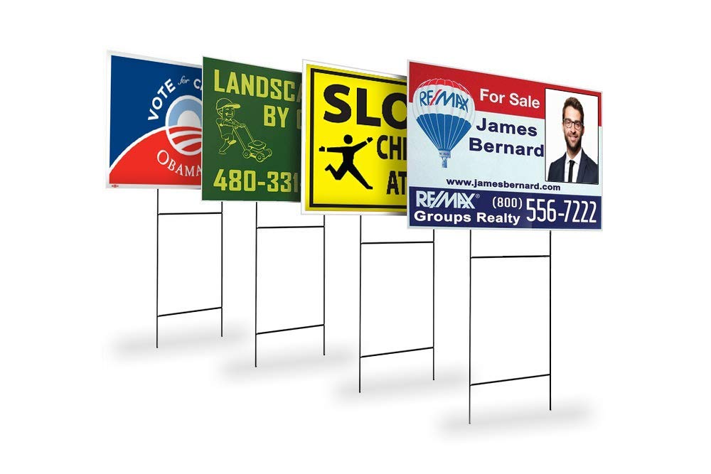 TN Supplies anti-rust coating helps yard sign holders withstand wet weather.