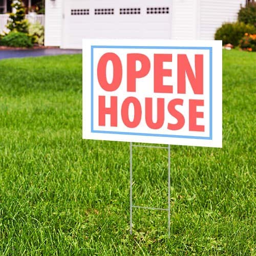 TN Supplies yard sign stake enables easy ground insertion with stable mid-frame support.