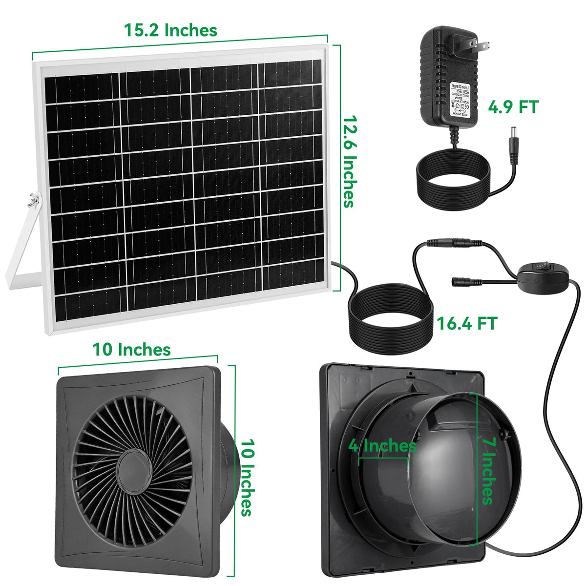TNELTUEB kit includes 16.4 ft cable enabling flexible roof placement