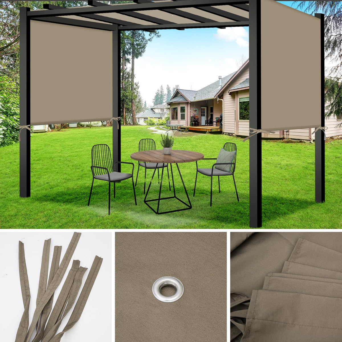 Tngan canopy replacement only option with no metal frame included for quick refresh.