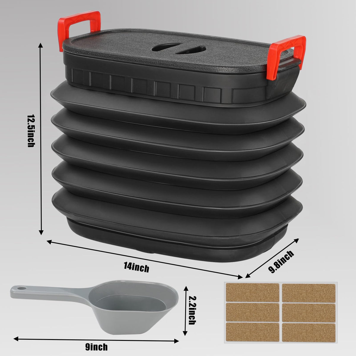 TNNTOPELE multipurpose fuel storage for pellets, charcoal, and more.