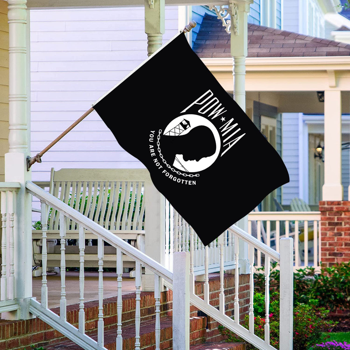 tnpun Pow flag with two brass grommets ready for mounting