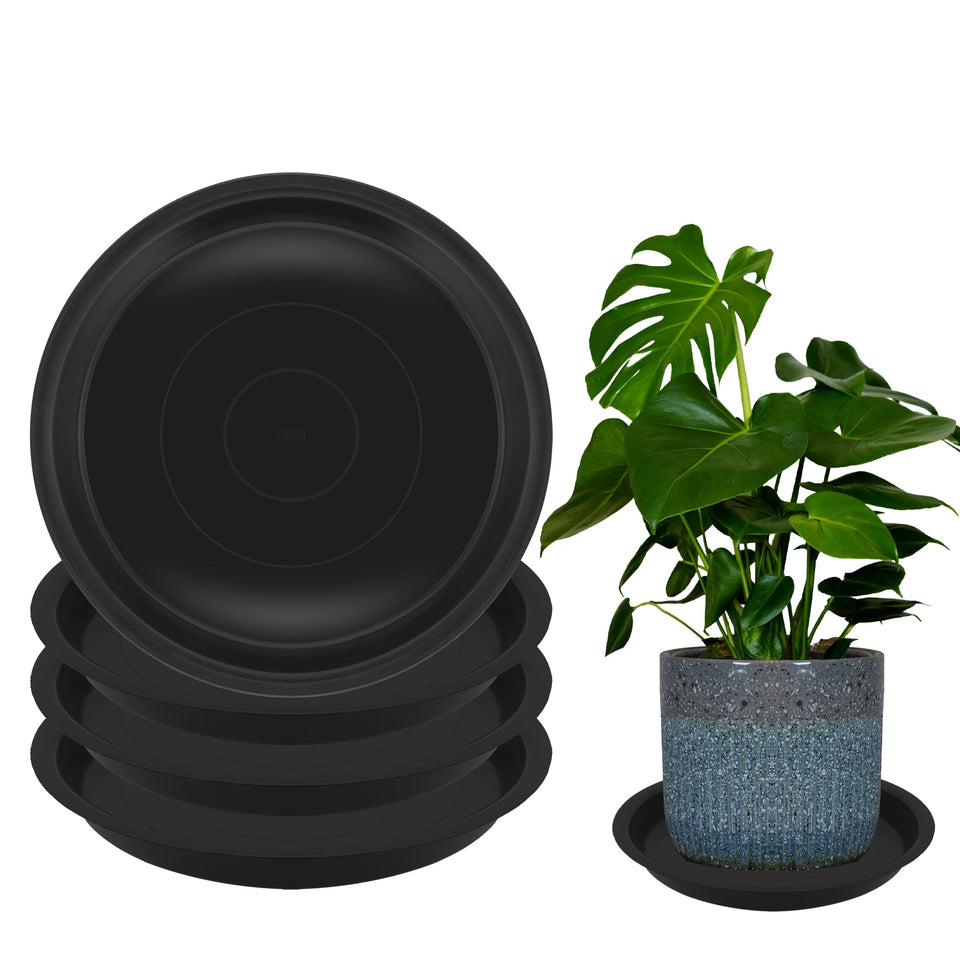 TNTIWQ 4-pack 14-inch round saucer top view protects surfaces from spills
