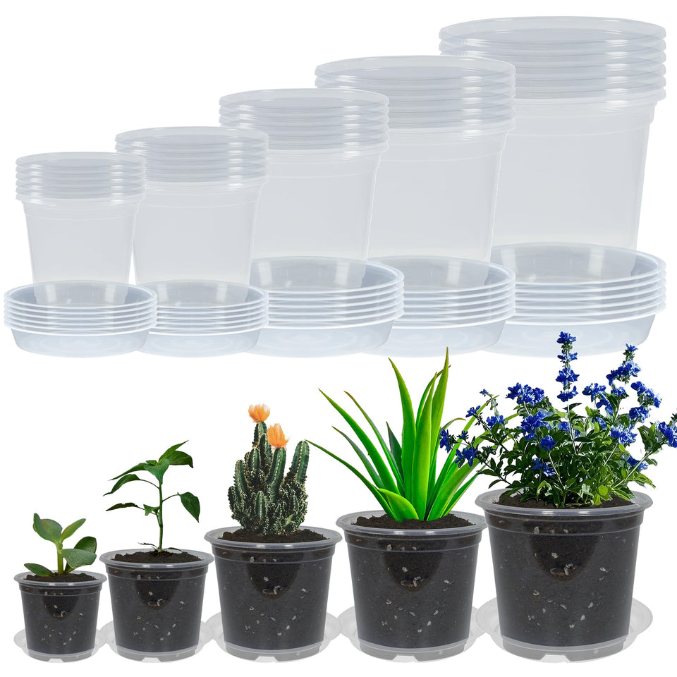 TNTIWQ clear nursery pot 3 inch with drainage for seed starting