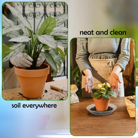TNTIWQ durable thickened plastic plant saucer clear suitable for heavy pots.