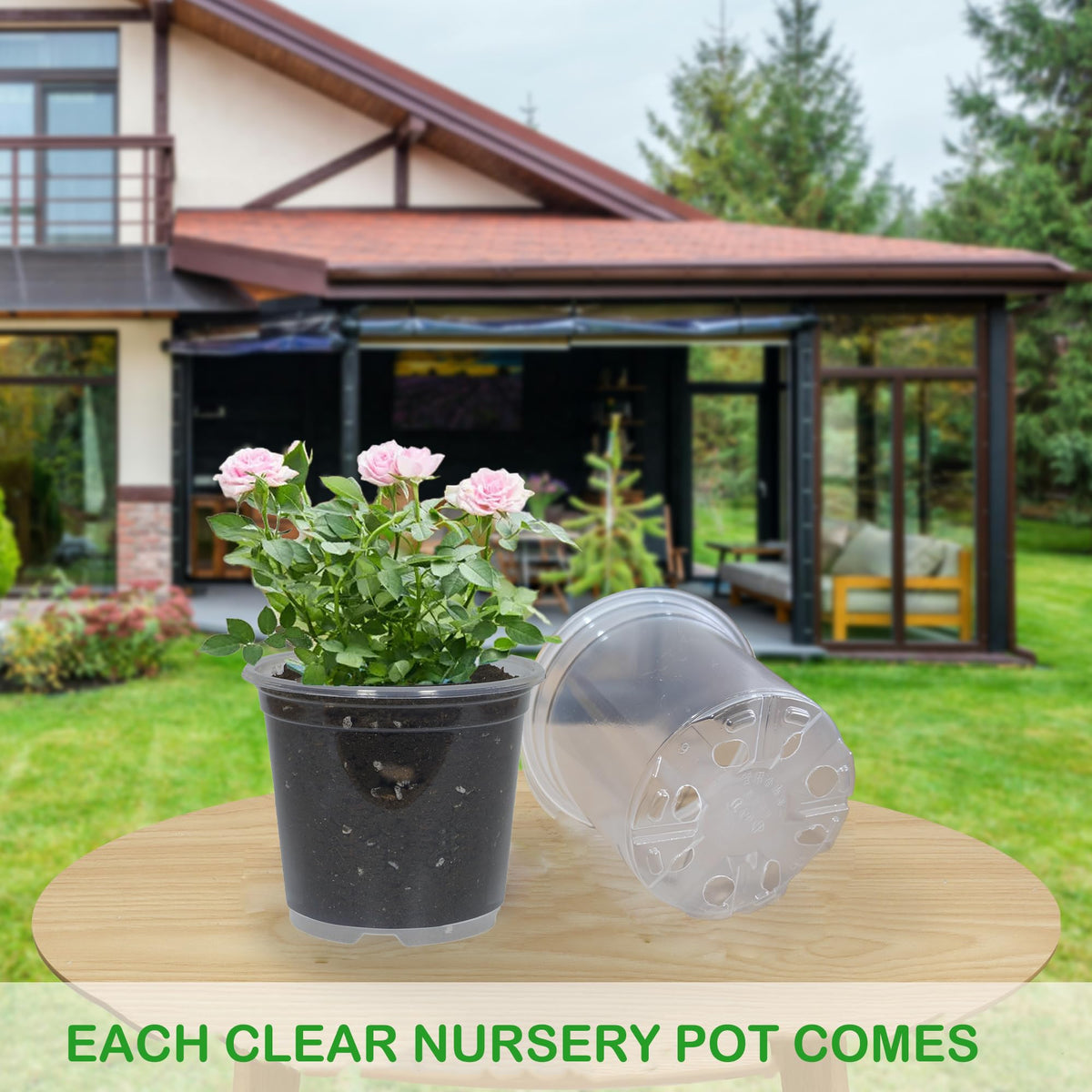 TNTIWQ reusable plastic nursery pot 3in for multiple uses