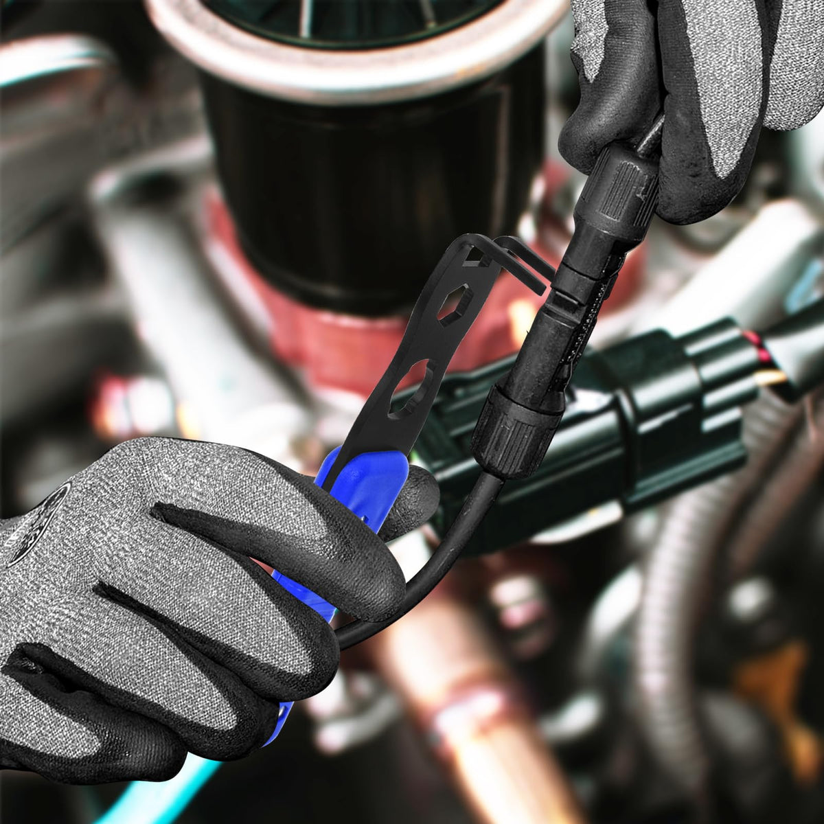 Flathead screwdriver attachment used with MC4 connectors.