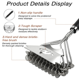 TNTOR bristle-free brush with three-layer spiral for grease removal