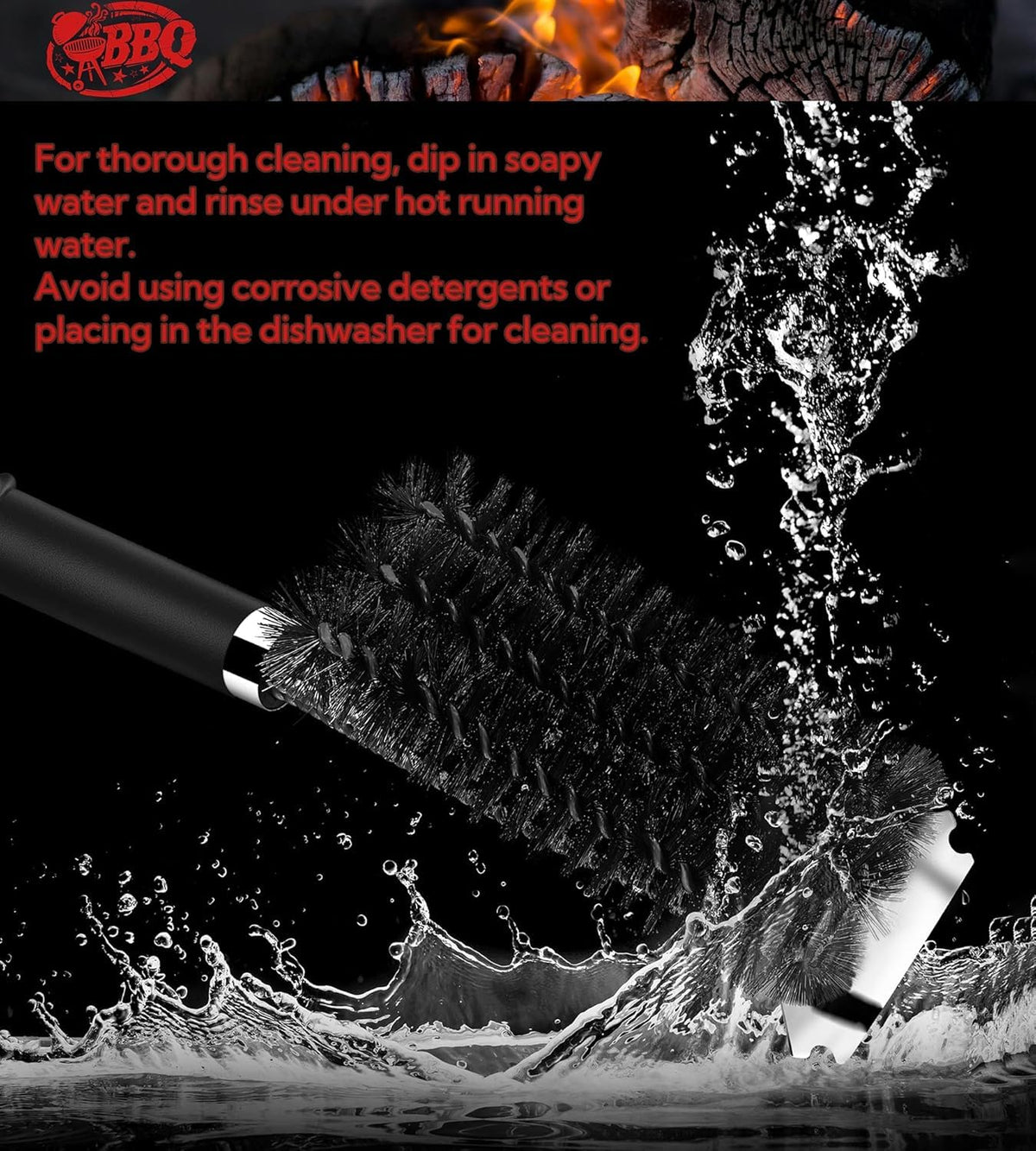 TNTOR grill brush performs well on gas and charcoal grills