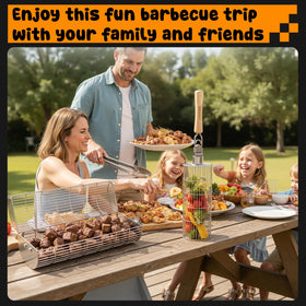 TNTOR Rolling Grill Basket durable-304-stainless resists rust for outdoor use