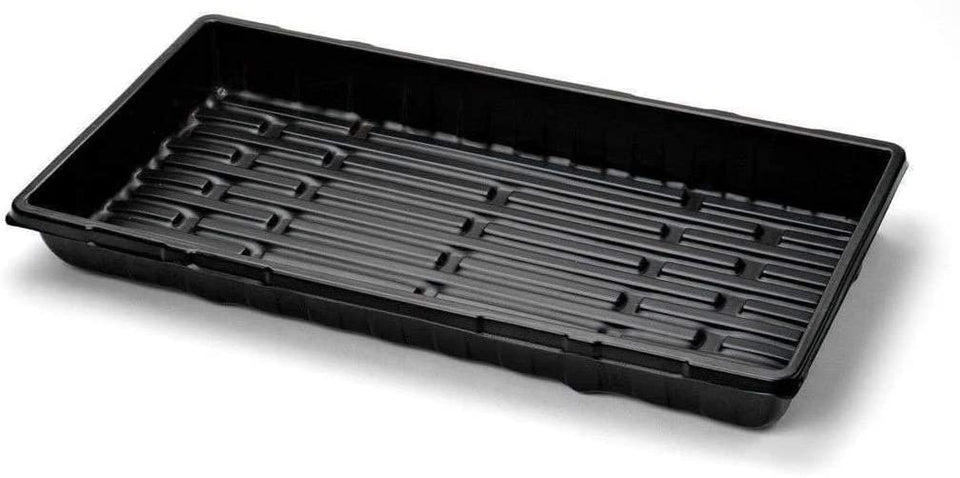 TO Plastics 1020 plant trays without holes for seed starting and hydroponics.