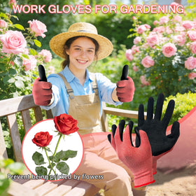 TOAINRSI pink gardening gloves protecting hands during DIY