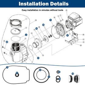 Drain plug O-rings set included for quick maintenance